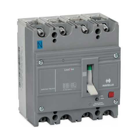 Havells Adjustable Thermal and Fixed Magnetic Mccb with 4 Pole 16kA