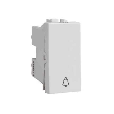 Havells Modular Coral 10Ax / 6Ax Bell Push Switch AHCSBXW100/060