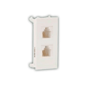 Havells Crabtree Thames RJ 11 Socket 2 Gang (Telephone Jack) ACTKRTW112