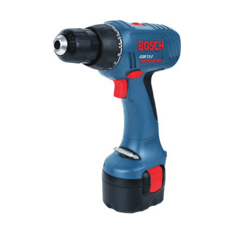 Bosch Cordless Drill/ Driver GSR 7.2-2 (7.2 V, 1.4 kg, 400 – 1000 rpm)