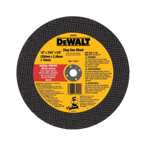 Dewalt Chopsaw Wheels