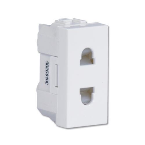 Havells Modular Coral 6A 2 Pin Shuttered Socket AHLKSXW062