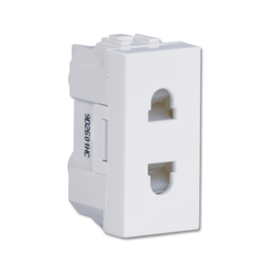 Havells Modular Coral 6A 2 Pin Shuttered Socket AHLKSXW062