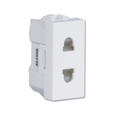 Havells Modular Coral 6A 2 Pin Shuttered Socket AHLKSXW062