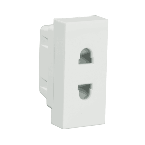 Havells Modular Oro 6A 2 Pin Shuttered Socket AHOKSXW062