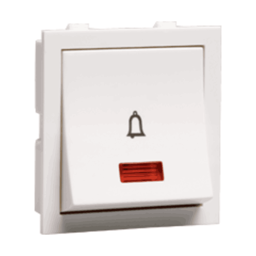 Havells Crabtree Thames 10 Ax Mega Bell Push Switch with Indicator ACTMBIW100