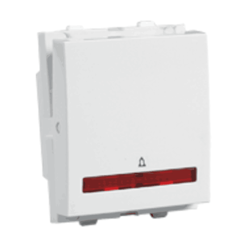 Havells Crabtree Verona 10A Mega Bell Push Switch 1 Way with Indicator ACVMBIW101