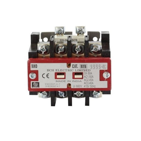 BCH NHD Series 4 Pole Contactor AC Control Size 1