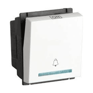 Havells Crabtree Murano 10 Ax Mega Bell Push Switch with Indicator ACMMBIW101