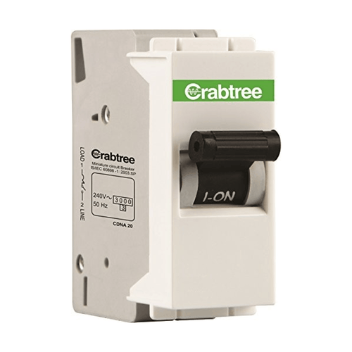 Havells Crabtree Athena 20 A SP Mini MCB 'C' Series 3 KA DCANCSPA020