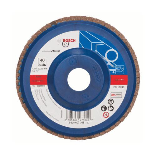 Bosch Flap Discs for Angle Grinders Straight Version Zirconia 2608607365