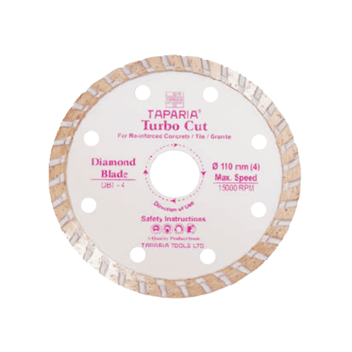 Taparia Diamond Cutting Blade Turbo Cut 110 mm – DBT-4