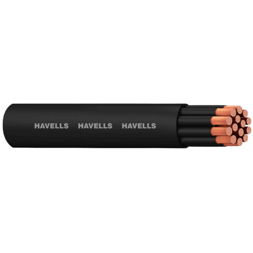 Havells 14 Core Round PVC insulated and FR PVC Round Sheathed Flexible Industrial Cables - 100 meters